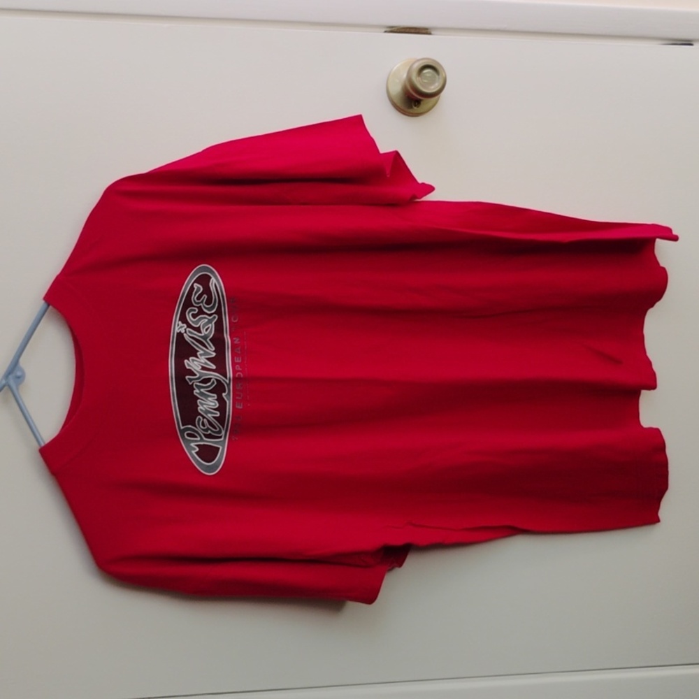 Pennywise tour shirt 1995 European tour red color with black oval and silver